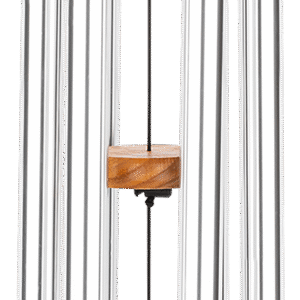 Blue Agate Meditation Chime, 29" / 73 cm, 432 Hz, Silver