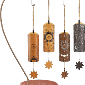 4-piece Cosmic Bamboo Chime Set, incl. Stand