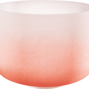 13" Crystal Singing Bowl Color-frosted, Note D4, Sacral Chakra