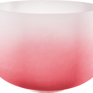 14" Crystal Singing Bowl Color-frosted, Note C4, Root Chakra