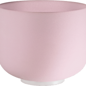 10" Rose Quartz Crystal Singing Bowl, Note F4, Heart Chakra