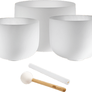 3-piece Crystal Singing Bowl Set, A4 / F4 / C4, 432 Hz
