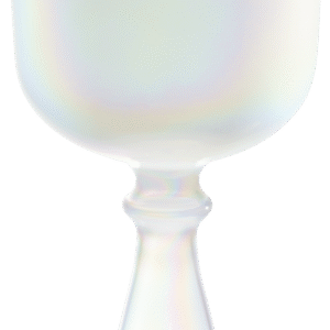5.5" Crystal Singing Chalice, Note A4, Creamy, Brow Chakra
