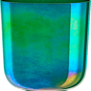 8" Essence Crystal Singing Bowl F3, Mint Blue, 440 Hz, Heart Chakra