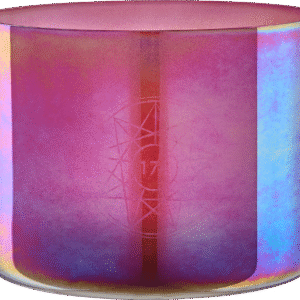 8" Essence Solfeggio Crystal Singing Bowl 174 Hz, Brandy Rose