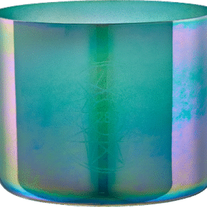 6.75" Essence Solfeggio Crystal Singing Bowl 285 Hz, Turquoise Green
