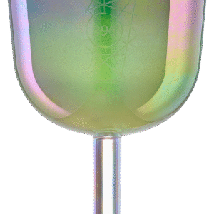 5.75" Essence Solfeggio Crystal Singing Bowl Ut 396 Hz, Olive Green