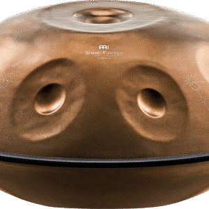 Sensory Handpan, Stainless Steel, Bb2 Amara, 9 Notes, 432 Hz, Vintage copper, Engraved design