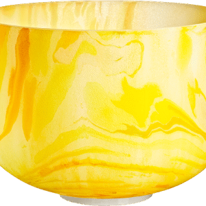 10" Marble Crystal Singing Bowl E4, Yellow, 432 Hz, Solarplexus Chakra
