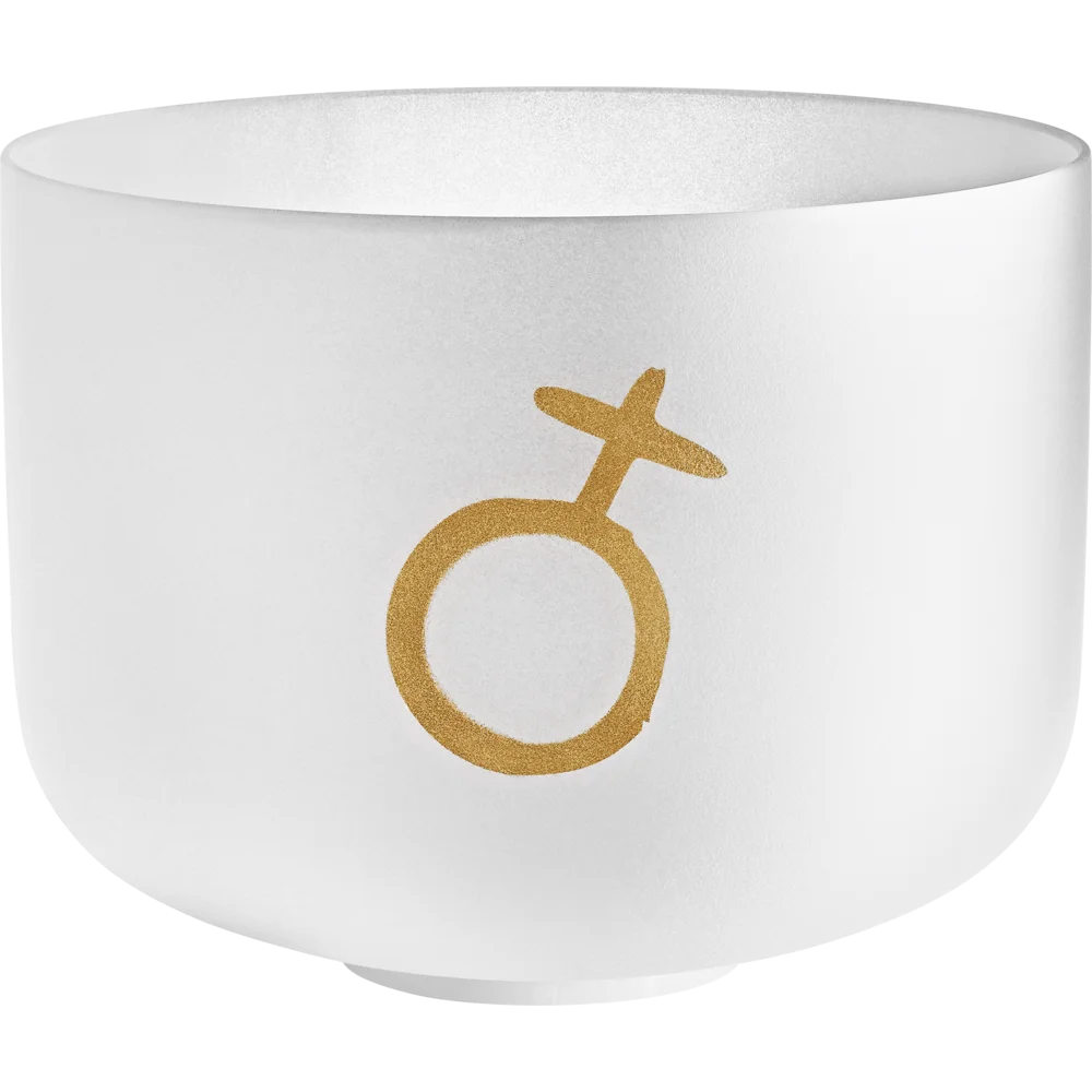 Tigela de Cristal Fá (F3) Afinada Planetariamente de 30 cm, Ano Platônico da Terra 172,06 Hz - Meinl