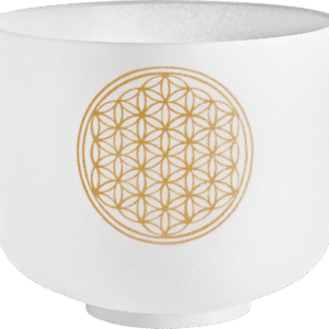 8" Crystal Singing Bowl, Flower of Life 128 Hz