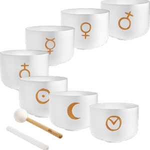 Planetary Tuned Crystal Singing Bowl Chakra Set