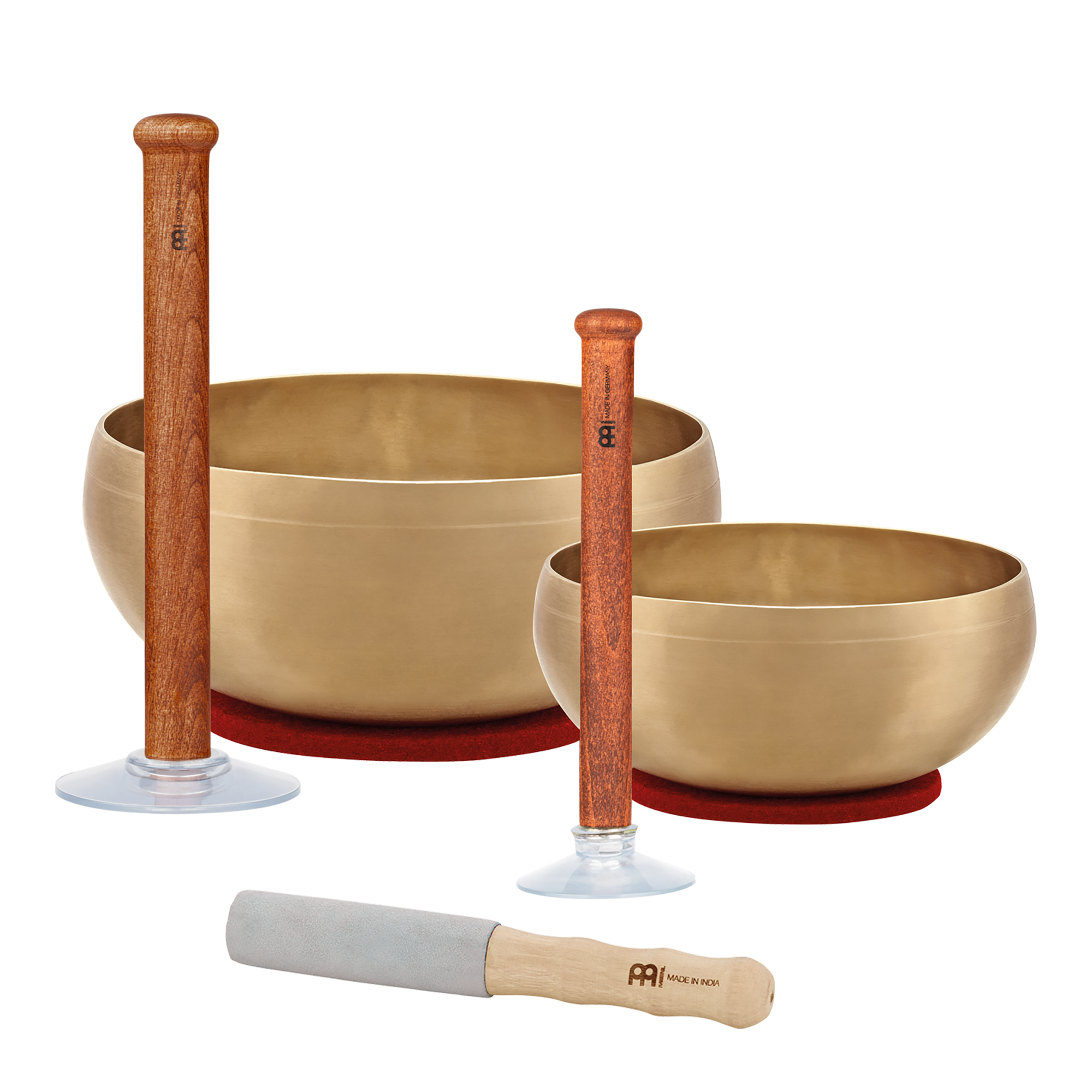Cosmos Therapy Singing Bowl Set, incl. Suction Holders and Resonant Mallet