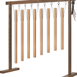8-piece Sound Bath Tube Chime Set, 440 Hz, Bronze