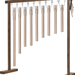 9-piece Sound Bath Tube Chime Solfeggio Set, Champagne gold