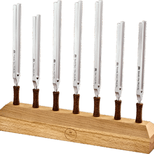7-piece Planetary Tuned Therapy Tuning Fork Chakra Set Incl. Holder