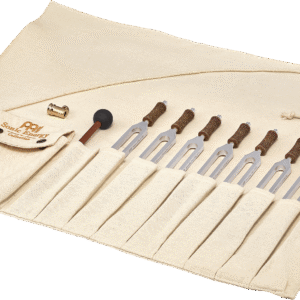 Therapy Tuning Fork Chakra Set, incl. Rollup Bag & Tuning Fork Vibration Foot