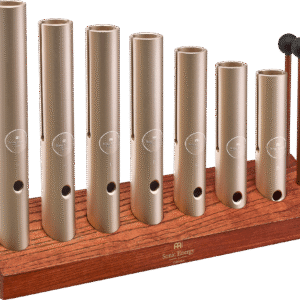 7-piece Wah-Wah Tube Chakra Set, 432 Hz, Champagne gold