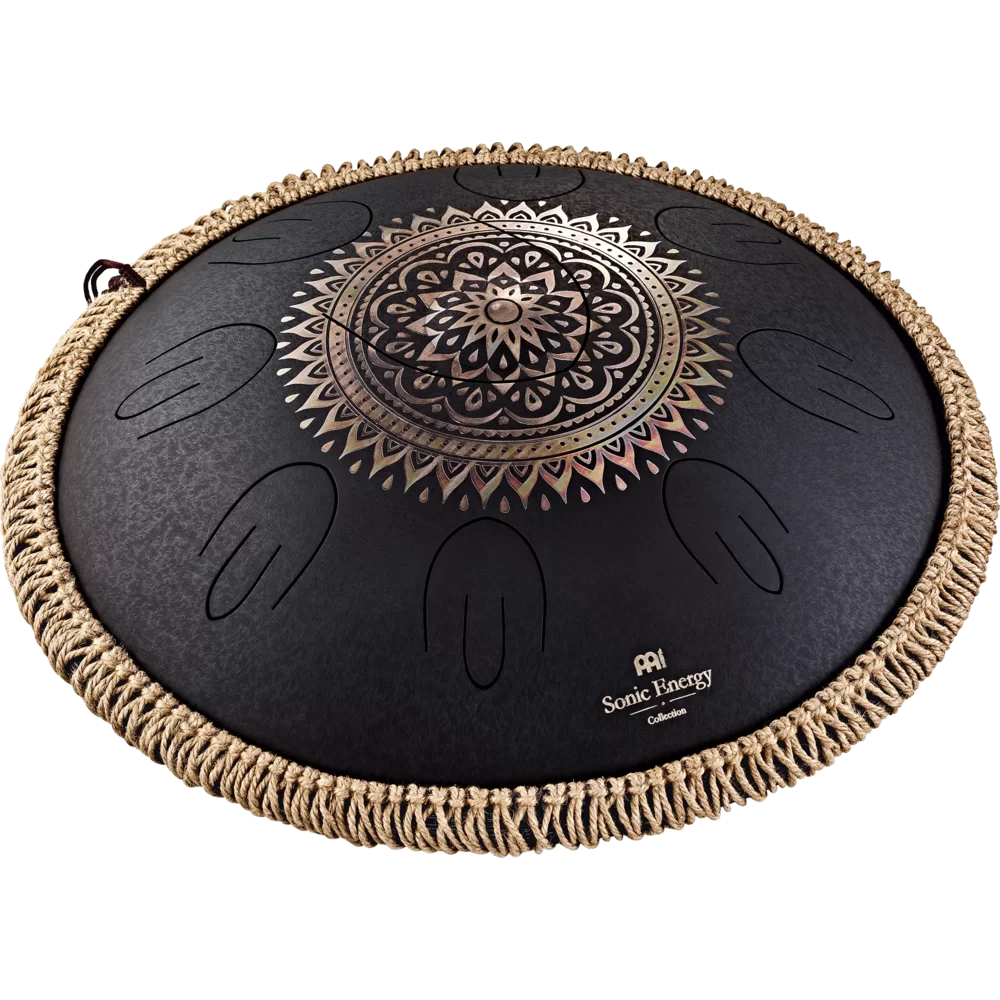 Tongue Drum, D Kurd, Floral desenhado a Laser, Black - Meinl