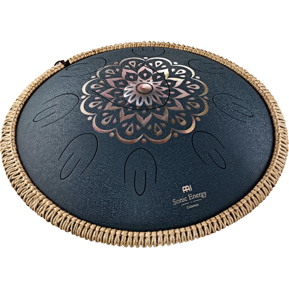 Tongue Drum, D Amara, Floral Desenhado a Laser, Navy Blue - Meinl