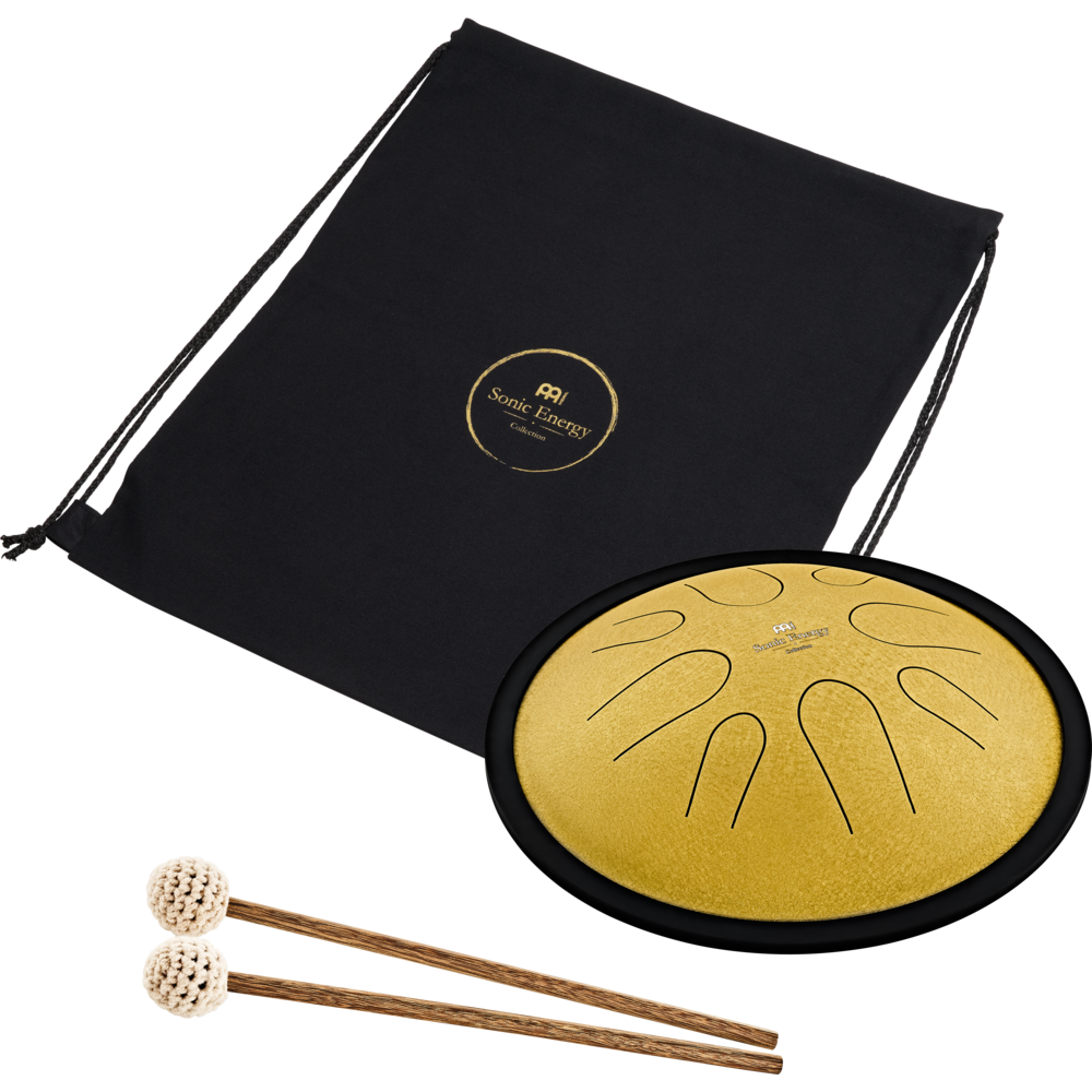 Steel Tong Drum, Dm, 8 Notas, 432 HZ, Gold, 10" - Imagem 3