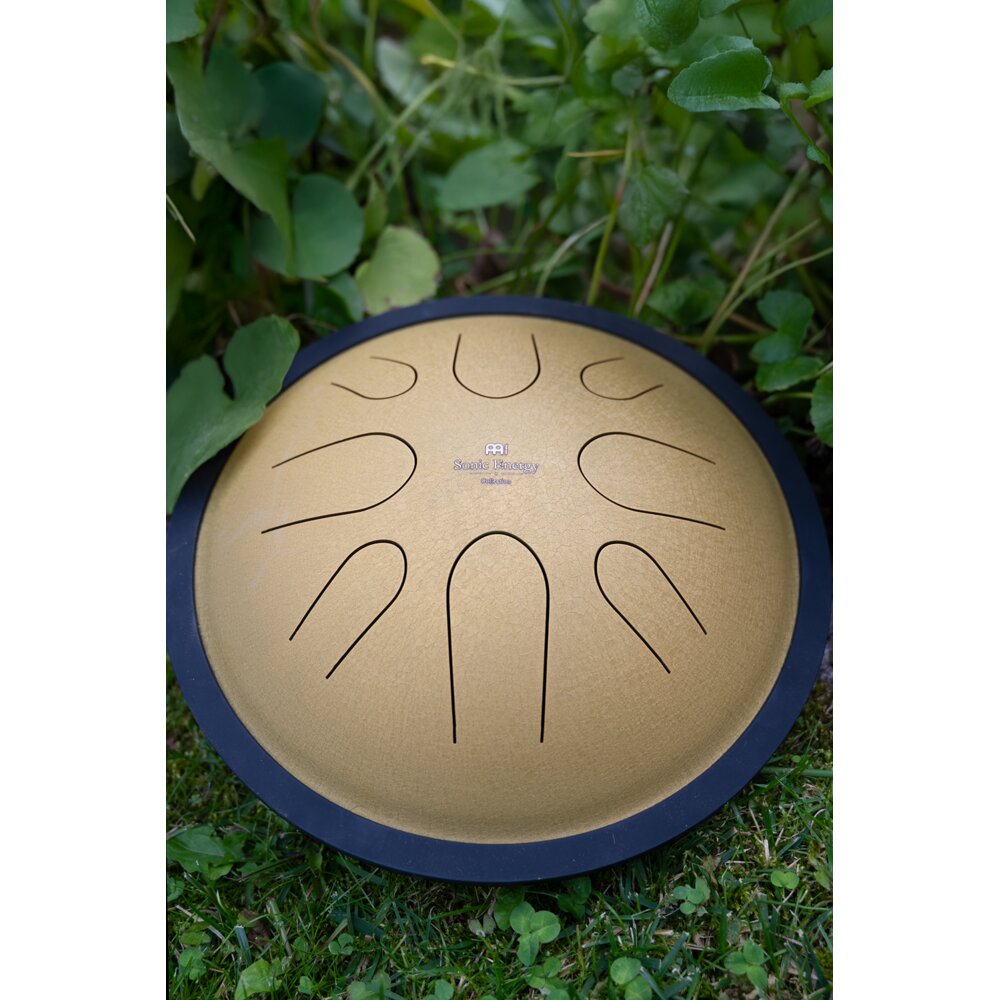 Steel Tong Drum, Dm, 8 Notas, 432 HZ, Gold, 10" - Imagem 10