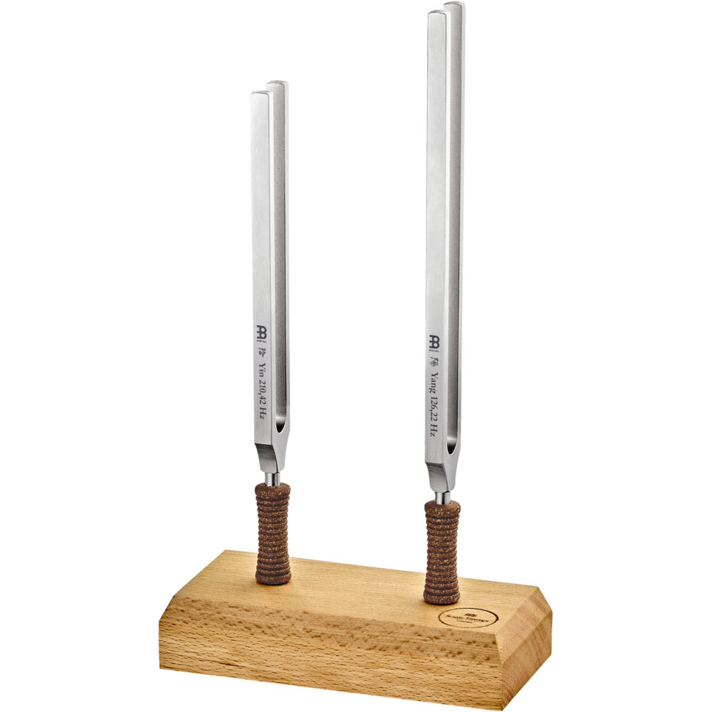 TCM THERAPY TUNING FORK SET YIN & YANG, 2 PCS, INCL. HOLDER